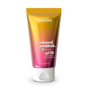 Synergy Therm Mineral Sunblock pentru copii si adulti SPF50 50 ml