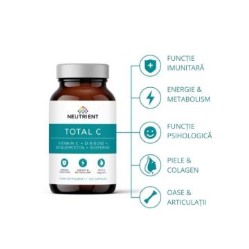 Total C Formula avansata cu 5 tipuri de vitamina C (120 capsule), Neutrient