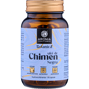 Ulei de Chimen Negru (Negrilica) Premium Vegan - 90 capsule cu proprietati antioxidante, antiinflamatoare si antimicrobiene
