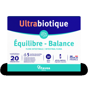 Ultrabiotique Equilibre, Probiotic pentru echilibrul microbiomului, 30 capsule vegetale