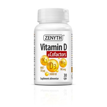 Vitamina D3 ( 3000 UI) K2 si Magneziu   30 cps