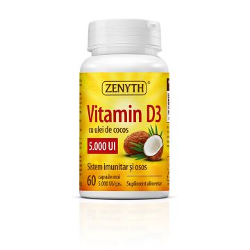 Vitamina D3 5000 UI cu MCT din ulei de cocos