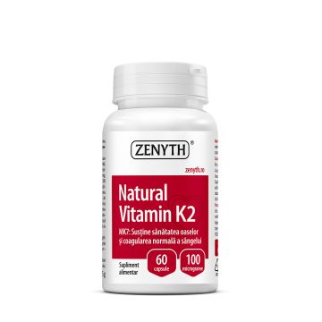 Vitamina K2 Naturala MK7, 100 mcg, 60 capsule