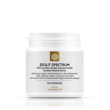 Zeolit Spectrum (DETOX MAJOR, Elimina metale grele, xenoestrogeni, pesticide, ierbicide, aditivi alimentari)   100 cps