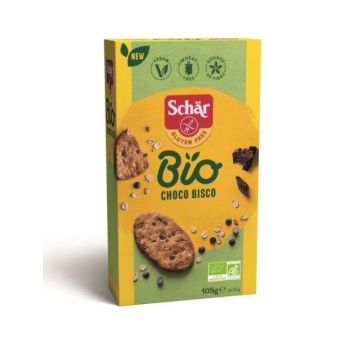 Biscuiti bio cu ovaz si ciocolata fara gluten Bisco, 105g, Schar