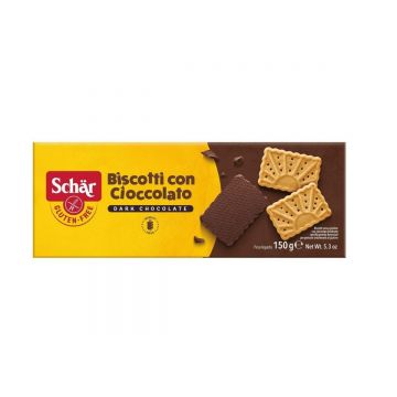 Biscuiti cu ciocolata fara gluten Biscotti, 150g, Schar