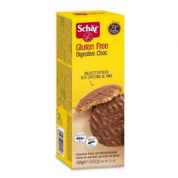 Biscuiti digestivi cu ciocolata fara gluten, 150g, Schar