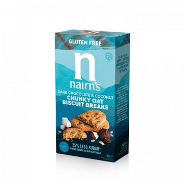 Biscuiti pufosi fara gluten din ovaz cu cocos si ciocolata, 160g, Nairn's