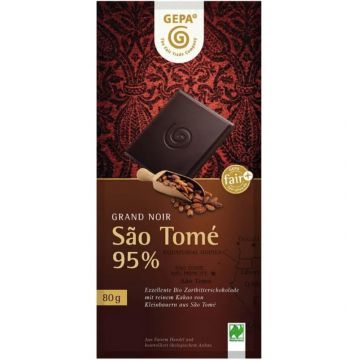 Ciocolata amaruie cu 95% cacao, 80g, Gepa