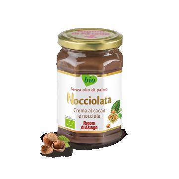 Crema bio cu alune si cacao de alune de padure cu lapte Nocciolata, 250g, Rigoni di Asiago