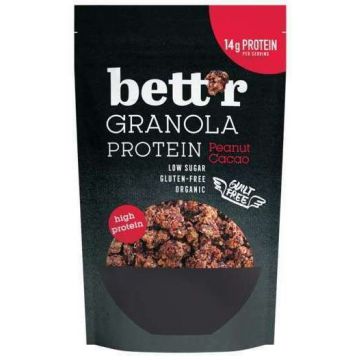 Granola proteica cu alune si cacao fara gluten Bio, 300g, Bettr