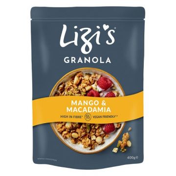 Musli cu mango si nuci de macadamia, 400g, Lizi's Granola