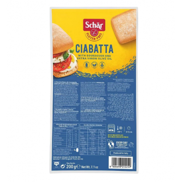 Paine ciabatta fara gluten Ciabattine, 200g, Schar