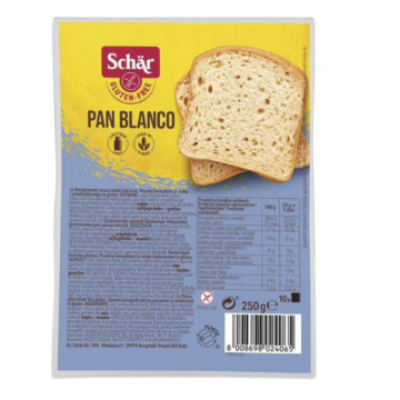 Paine feliata alba fara gluten Pan Blanco, 250g, Schar