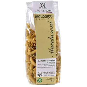 Paste cu legume fara gluten Maccheroni Bio, 250g, Marchesato