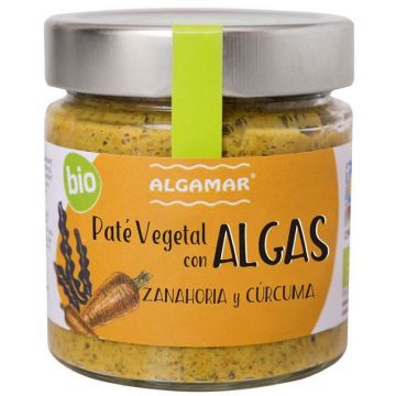 Pate vegetal cu alge, morcovi si turmeric Bio, 180g, Algamar