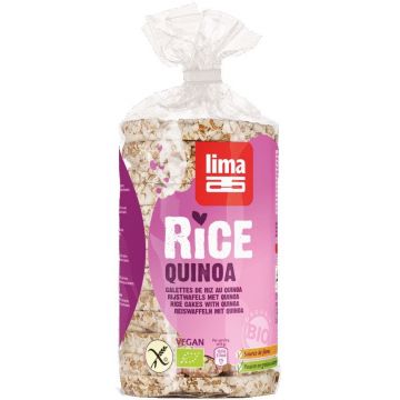 Rondele din orez expandat cu quinoa fara gluten Bio, 100g, Lima