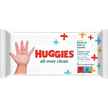 Servetele umede Baby all over clean, 56 bucati, Huggies