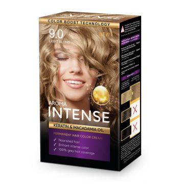 Vopsea de par Intense 9.0 Light Blong, 50ml, Aroma