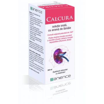 Calcura solutie orala cu aroma de lamaie, 300ml, Sanience