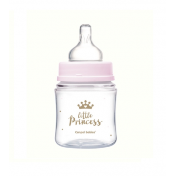 Canpol 35/233 Biberon anti - colici cu gat larg PP easy start royal baby roz 120 ml
