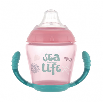 Canpol 56/501 Canita roz Sea life anti-varsare 9+ luni 230 ml