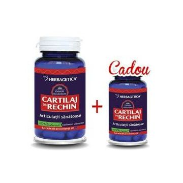Cartilaj de rechin 60 cps.+ Cartilaj de rechin 10 cps. gratis Herbagetica