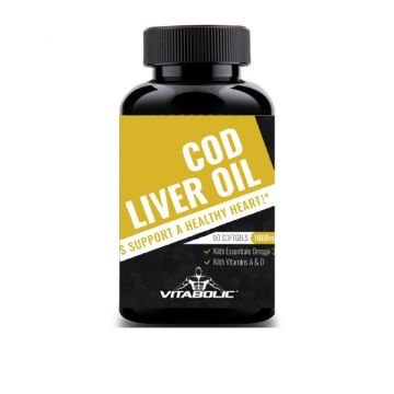 Cod Liver Oil 1000mg softgel, 90 capsule, Vitabolic