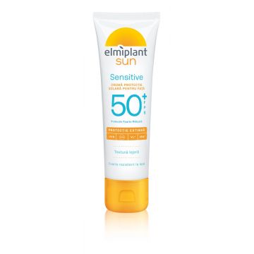 Crema de fata cu protectie solara SPF50+ Sensitive Sun, 50ml, Elmiplant