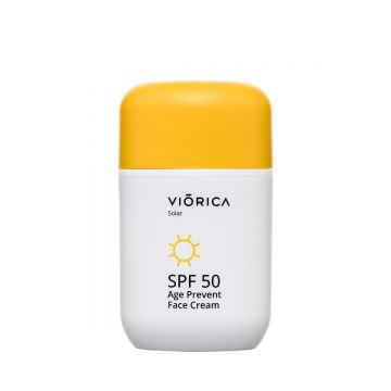 Crema de protectie solara SPF 50 age prevent, 50ml, Viorica Solar