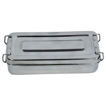 Cutie instrumentar cu manere, PRIMA, din otel inox, 30x15x4cm