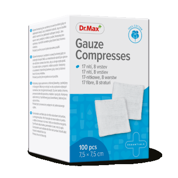 Dr. Max Comprese non-sterile 7.5 x 7.5cm, 100 bucati