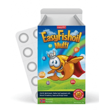 Easy FishOil Focus 30 comprimate masticabile