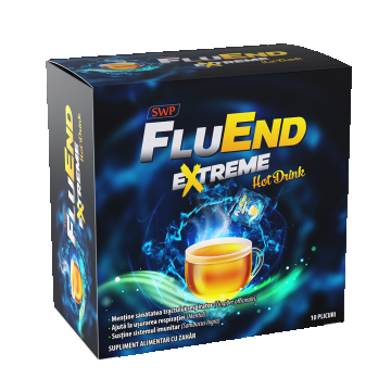 Fluend Extreme Hot Drink, 10 plicuri, Sun Wave Pharma