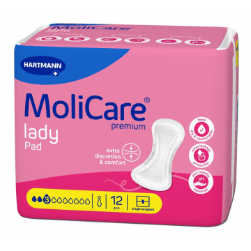 Hartmann Molicare Premium Lady Pad 3 picaturi tampoane 14 bucati