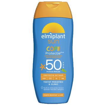 Lapte cu protectie solara pentru copii SPF50 Sun, 200ml, Elmiplant