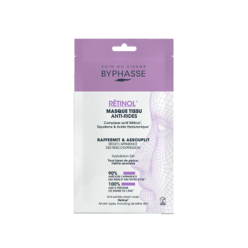 Masca servetel antirid cu retinol, 18ml, Byphasse