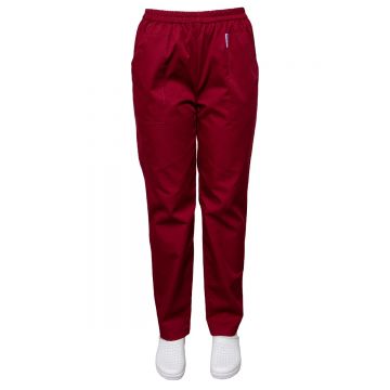 Pantaloni medicali unisex SAVA Clasic, 140 g/m2, grena, S