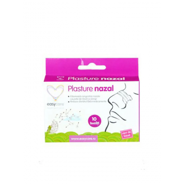 Plasture nazal pentru usurarea respiratiei 76 x 22mm, 10 bucati, EasyCare