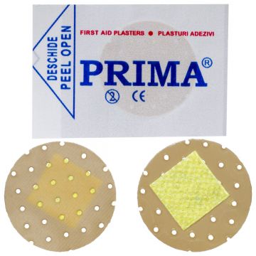 Plasturi rotunzi culoarea pielii, PRIMA, 22.5mm, 200 bucati
