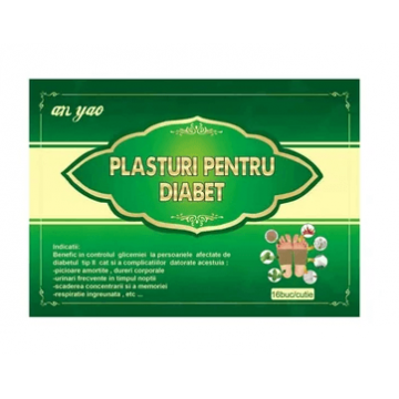 Plasturi transdermici pentru diabet 7cm/10cm 16 bucati Naturalia Diet