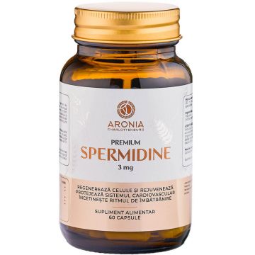Premium Spermidine la 3mg - 60 capsule cu Spermidina, o molecula naturala cu beneficii pentru celule, inima si anti-imbatranire