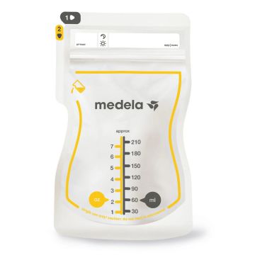 Pungi pentru depozitarea laptelui matern, 210ml x 50 bucati, Medela