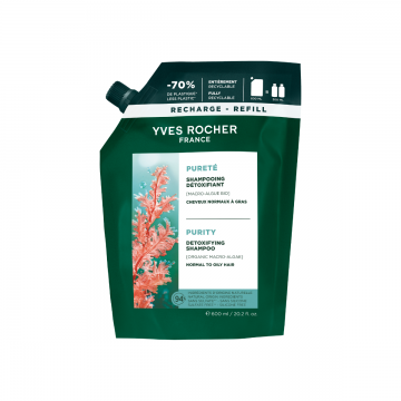 Rezerva sampon detoxifiant Haircare Botanical Solutions, 600ml, Yves Rocher