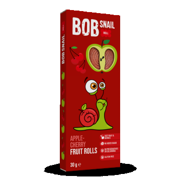 Rulou din mere si cirese, 30g, Bob Snail