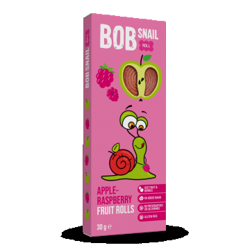 Rulou din mere si zmeura, 30g, Bob Snail