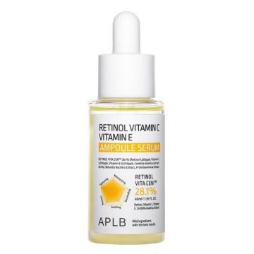 Ser facial Ampoule cu Retinol si Vitamina C & E, 40ml, APLB