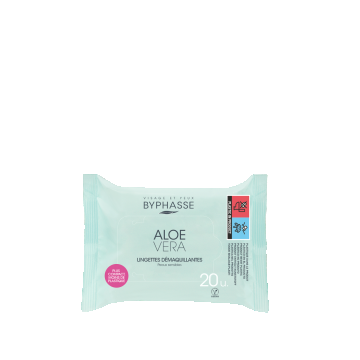 Servetele demachiante pentru ten sensibil cu aloe vera, 20 bucati, Byphasse