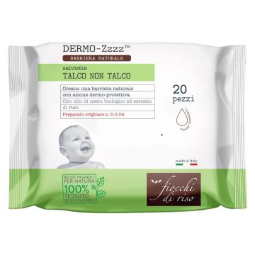 Servetele umede dermo-protectoare Dermo-Zzzz, 20 bucati, Fiocchi di Riso