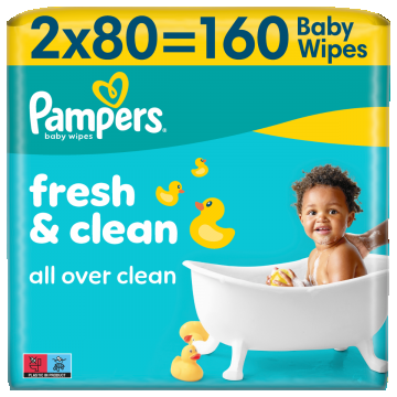 Servetele umede Fresh Clean, 160 bucati, Pampers